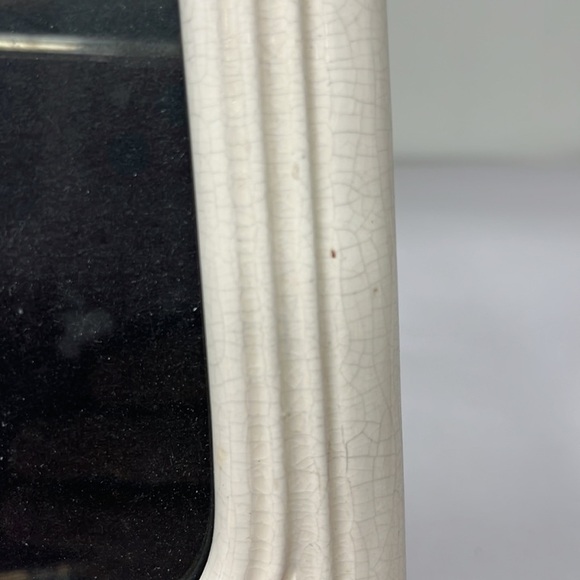 Vintage White Ceramic Picture Frame Pink Roses Decor for 3" x 5" Photo - Picture 6 of 6